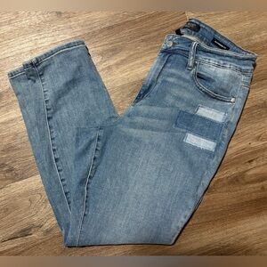 Judy Blue Patchwork Boyfriend Fit Denim Jeans